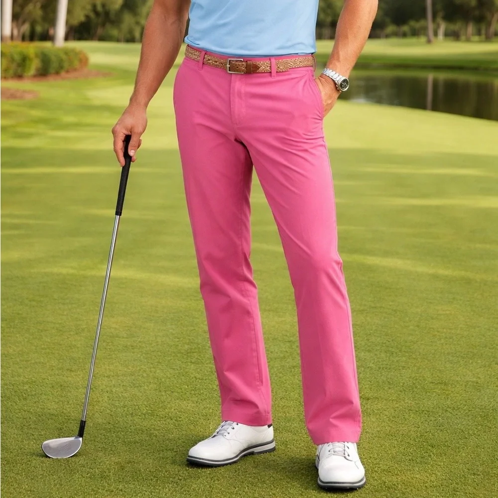 Tommy Bahama Boracay Chino Golf Pants 35 x 34 Stretch Wild Geranium Country Club